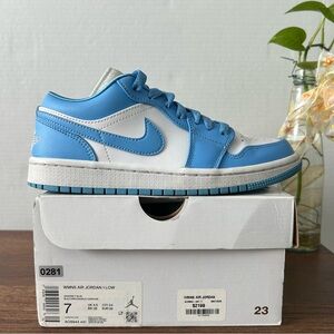 Jordan 1 Low UNC University Blue Women’s Size 7